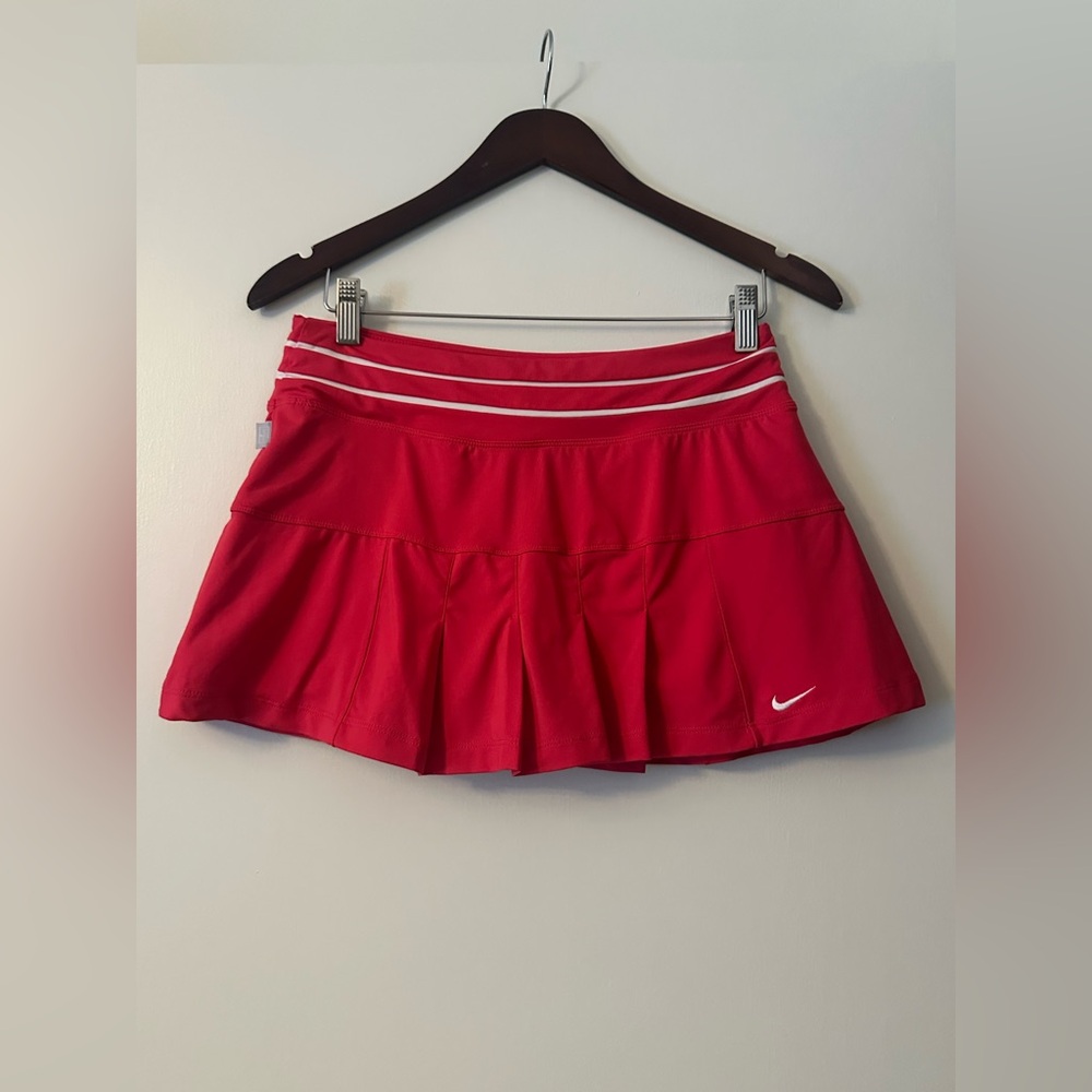 Nike Vintage Pink and White Tennis Mini Skirt Womens Size M